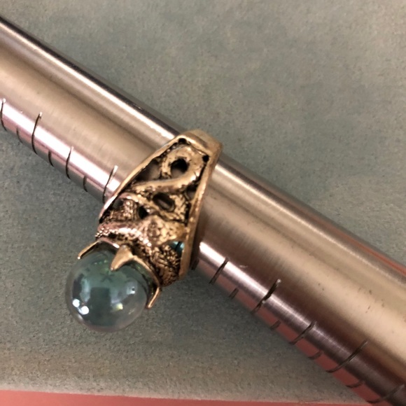 Aqua Aura Snake Ring - Picture 4 of 8